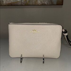 Coach Ivory Textured Wristlet